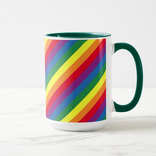 Diagonal-Regenbogenmuster Tasse (Rechts)