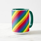 Diagonal-Regenbogenmuster Tasse (VorderseiteRechts)