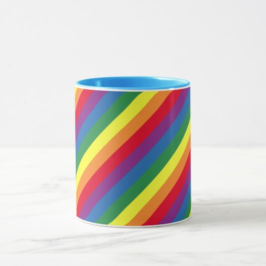 Diagonal-Regenbogenmuster Tasse (Zentrum)