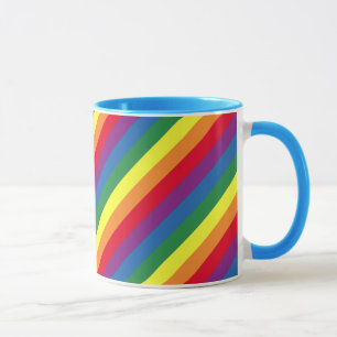 Diagonal-Regenbogenmuster Tasse