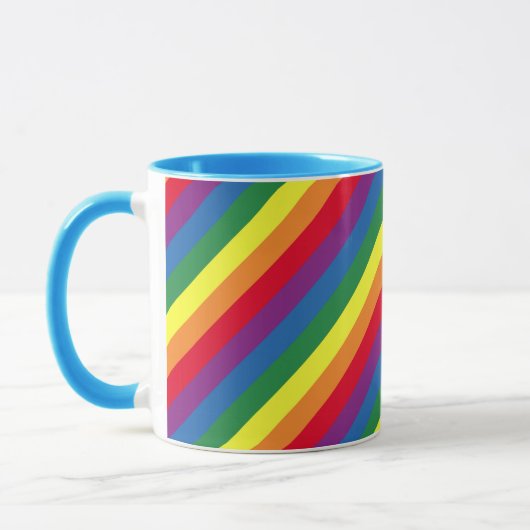 Diagonal-Regenbogenmuster Tasse (Links)