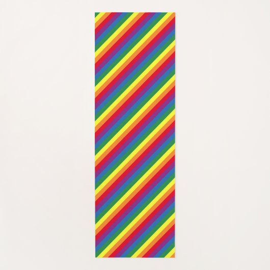 Diagonal-Regenbogenmuster Yogamatte (Vorderseite)