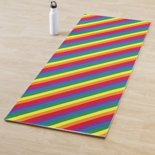 Diagonal-Regenbogenmuster Yogamatte