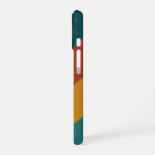 Diagonal Retro Bands iPhone 16 Hülle (Linke Seite)