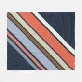 Diagonal Retro Design Streifen Fleecedecke (Vorderseite (Horizontal))