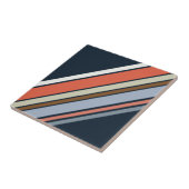 Diagonal Retro Design Streifen Fliese (Seite)