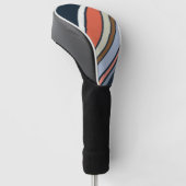 Diagonal Retro Design Streifen Golf Headcover (angewinkelt)