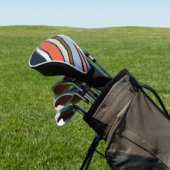 Diagonal Retro Design Streifen Golf Headcover (In SItu)