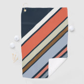 Diagonal Retro Design Streifen Golfhandtuch (Insitu)