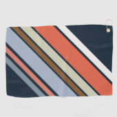 Diagonal Retro Design Streifen Golfhandtuch (Horizontal)