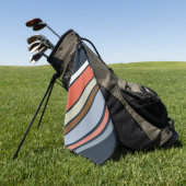 Diagonal Retro Design Streifen Golfhandtuch (Gras)
