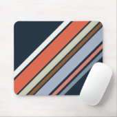 Diagonal Retro Design Streifen Mousepad (Mit Mouse)