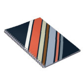Diagonal Retro Design Streifen Notizblock (Rechte Seite)