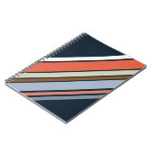 Diagonal Retro Design Streifen Notizblock (Linke Seite)