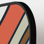 Diagonal Retro Design Streifen Pickleball Schläger (Linke Seite)