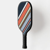 Diagonal Retro Design Streifen Pickleball Schläger (Links)