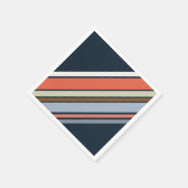 Diagonal Retro Design Streifen Serviette (Ecke)