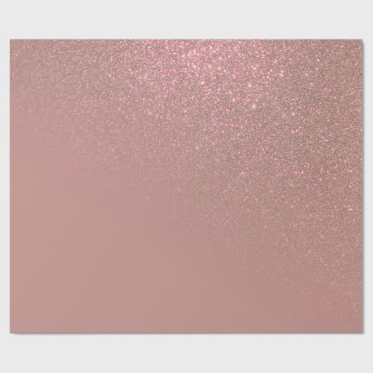 Diagonal Rose Gold Glitzer Gradient Ombre Geschenkpapier (Flach)