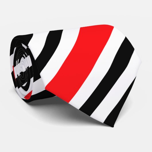 Diagonal rot und schwarz Streifen Krawatte (Gerollt)