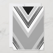 Diagonal schwarz, grau, metallisch gestreift danke (Rückseite)