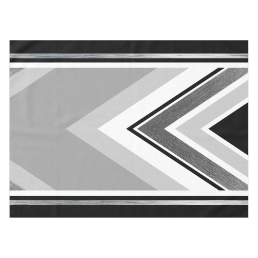 Diagonal, schwarz, grau, metallisch gestreift tischdecke (Vorderseite (Horizontal))