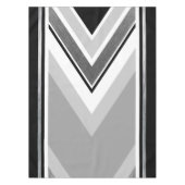 Diagonal, schwarz, grau, metallisch gestreift tischdecke (Vorderseite)