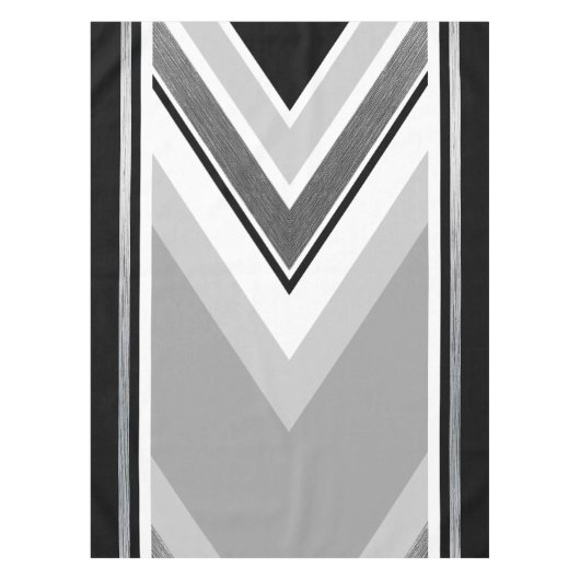 Diagonal, schwarz, grau, metallisch gestreift tischdecke (Vorderseite)