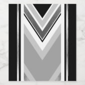 Diagonal, schwarz, grau, metallisch gestreift weinetikett (Einzelnes Label)