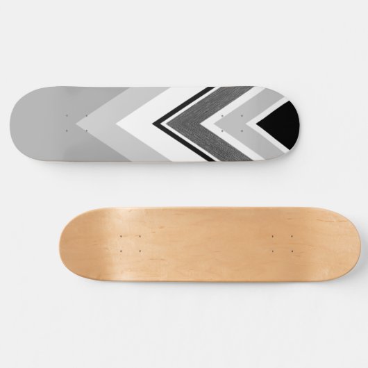 Diagonal schwarz, grau Streifen Skateboard (Horizontal)