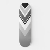 Diagonal schwarz, grau Streifen Skateboard (Vorderseite)
