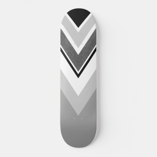 Diagonal schwarz, grau Streifen Skateboard (Vorderseite)
