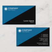 Diagonal - Schwarz mit Blau 006699 Visitenkarte (Vorne/Hinten)