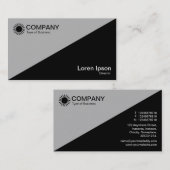Diagonal - Schwarz mit Grau Visitenkarte (Vorne/Hinten)