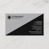 Diagonal - Schwarz mit Grau Visitenkarte (Rückseite)