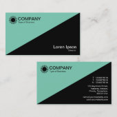 Diagonal - Schwarz mit grünem 7dcfb6 Visitenkarte (Vorne/Hinten)