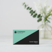 Diagonal - Schwarz mit grünem 7dcfb6 Visitenkarte (Stehend Vorderseite)