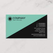 Diagonal - Schwarz mit grünem 7dcfb6 Visitenkarte (Rückseite)