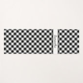 Diagonal Schwarz-weiß Buffalo Karo mit Ihrem Namen Yogamatte (Vorderseite (Horizontal))