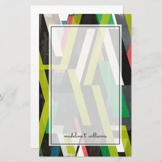 Diagonal-Slipstream-Muster Briefpapier (Vorne/Hinten)