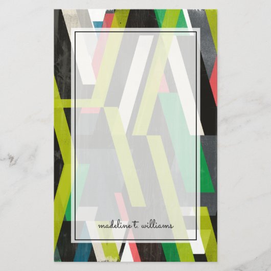 Diagonal-Slipstream-Muster Briefpapier (Vorderseite)