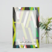 Diagonal-Slipstream-Muster Briefpapier (Stehend Vorderseite)