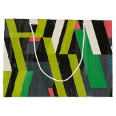 Diagonal-Slipstream-Muster Große Geschenktüte (Rückseite)