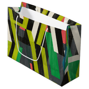 Diagonal-Slipstream-Muster Große Geschenktüte