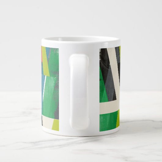 Diagonal-Slipstream-Muster Jumbo-Tasse (Rückseite)