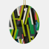 Diagonal-Slipstream-Muster Keramik Ornament (Rechts)