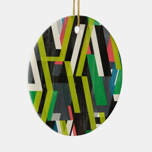 Diagonal-Slipstream-Muster Keramik Ornament (Rechts)