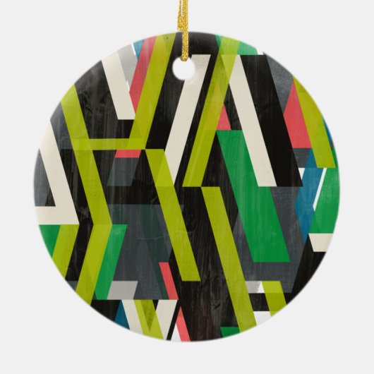 Diagonal-Slipstream-Muster Keramik Ornament (Hinten)