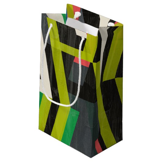 Diagonal-Slipstream-Muster Kleine Geschenktüte (Rückseite Schrägansicht)