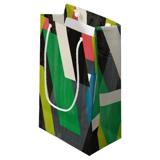 Diagonal-Slipstream-Muster Kleine Geschenktüte (Vorderseite Schrägansicht)