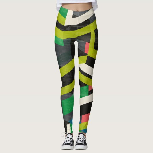 Diagonal-Slipstream-Muster Leggings (Vorderseite)